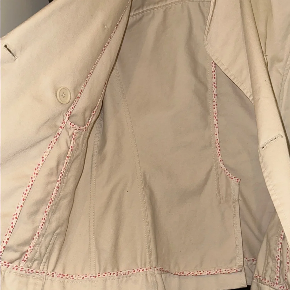 GAP Vintage Cream Tailored Trench Coat with Belted Waist - Picture 6 of 6